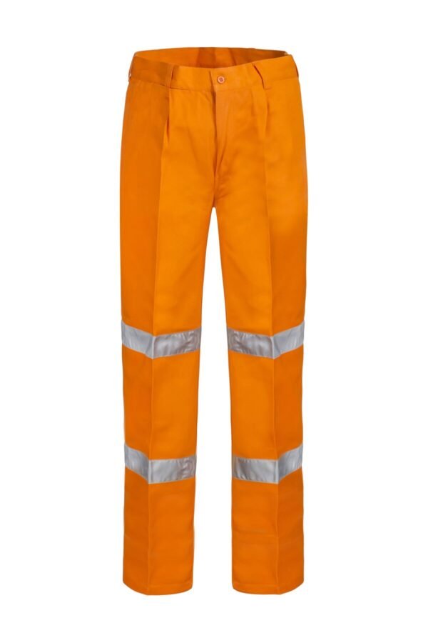 REFLECTIVE SINGLE PLEAT COTTON DRILL TROUSER