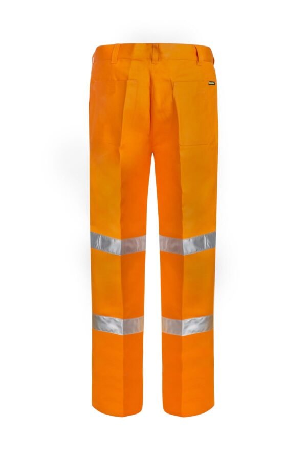 REFLECTIVE SINGLE PLEAT COTTON DRILL TROUSER - Image 2