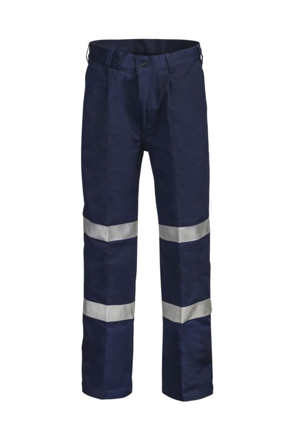 REFLECTIVE SINGLE PLEAT COTTON DRILL TROUSER - Image 3