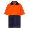 KIDS HI VIS SHORT SLEEVE MICROMESH POLO WITH POCKET - Image 3