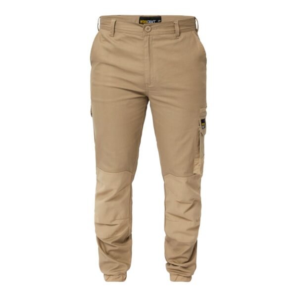 STRETCH CARGO PANTS WITH ELASTICISED HEM