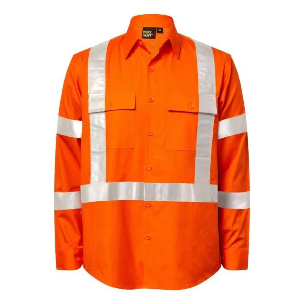 HI VIS NSW REFLECTIVE RAIL RIPSTOP SHIRT