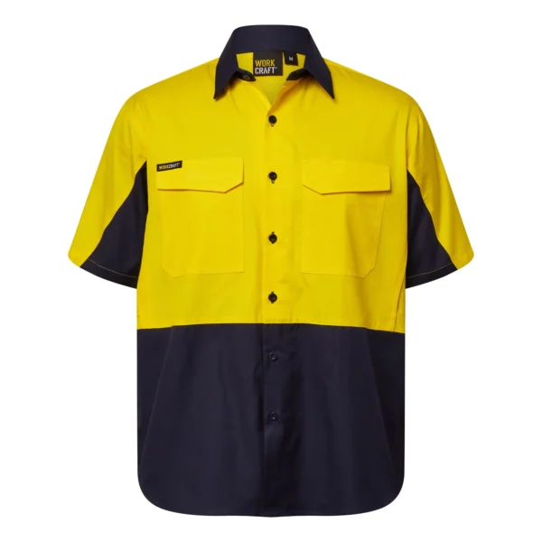 HI VIS SHORT SLEEVE VENTED RIPSTOP SHIRT - Image 4