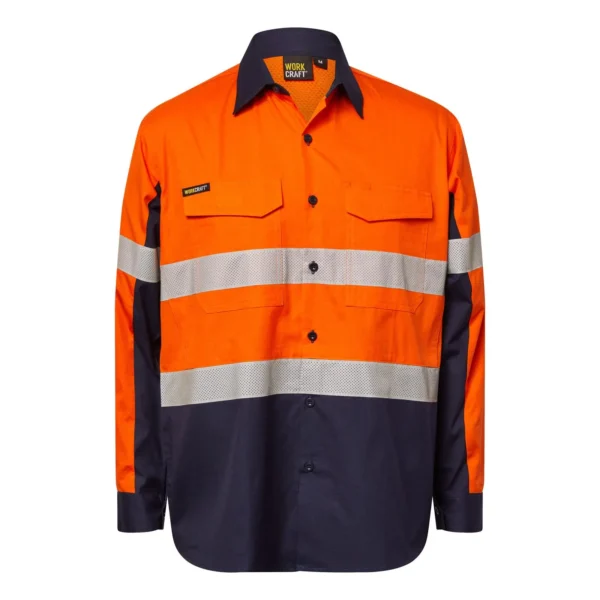 HI VIS LONG SLEEVES VENTED REFLECTIVE RIPSTOP SHIRT