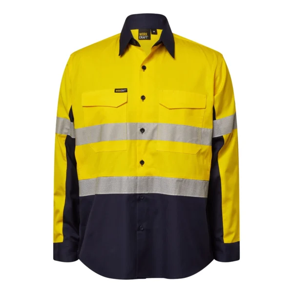 HI VIS LONG SLEEVES VENTED REFLECTIVE RIPSTOP SHIRT - Image 3