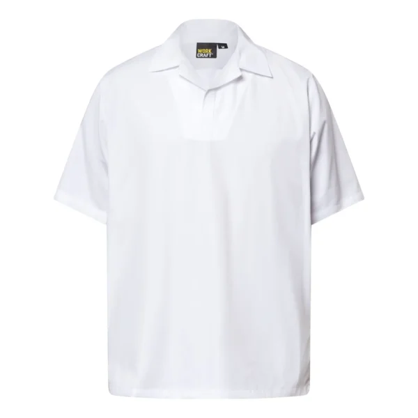 SHORT SLEEVE FOOD INDUSTRY JACSHIRT WITH MODESTY INSERT