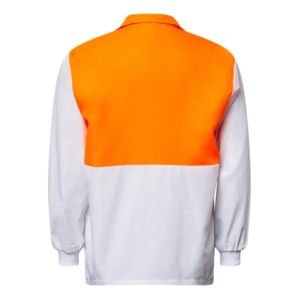 HI VIS LONG SLEEVE FOOD INDUSTRY JACSHIRT WITH MODESTY INSERT - Image 3