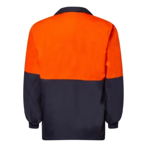HI VIS LONG SLEEVE FOOD INDUSTRY JACSHIRT WITH MODESTY INSERT