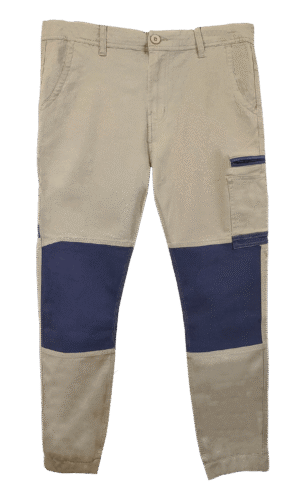 Men’s Cargo Cotton Drill Work Pants UPF 50+ Pockets Tradies Workwear Trousers
