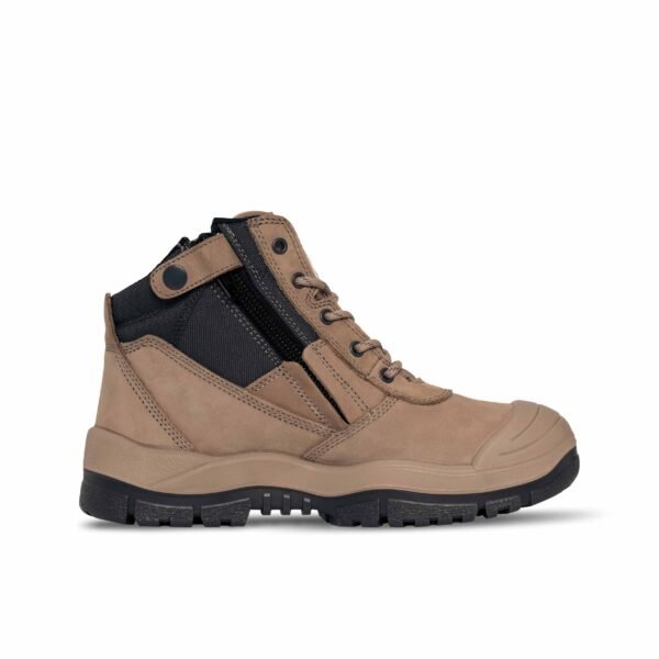 Mongrel 461060 Work Boots. Steel Toe Safety. Zip-Sider, Scuff Cap - Image 3