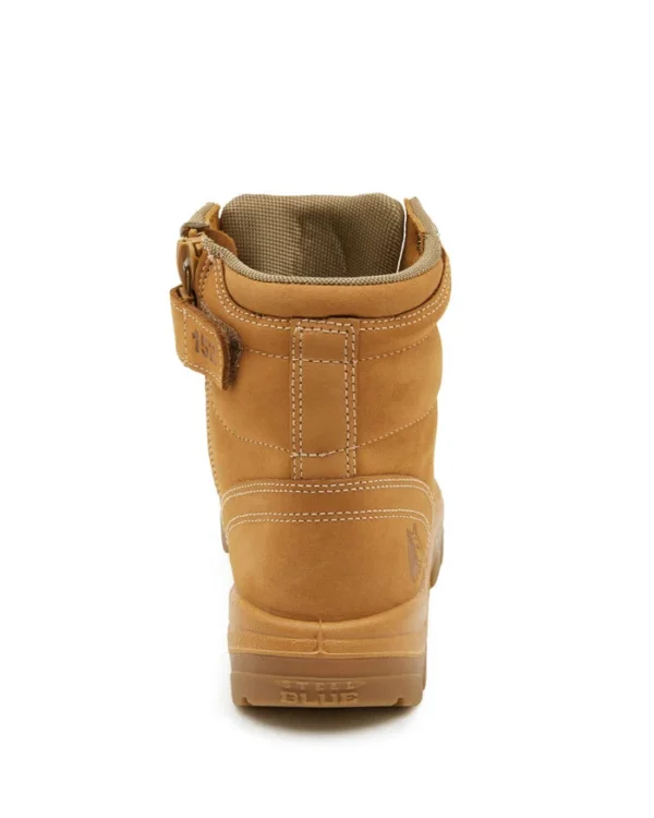 Argyle Lace Up Boot with Zip and Bump Cap - Wheat - Image 3