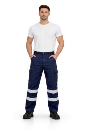 Men’s Cargo Work Pants with Reflective Tape