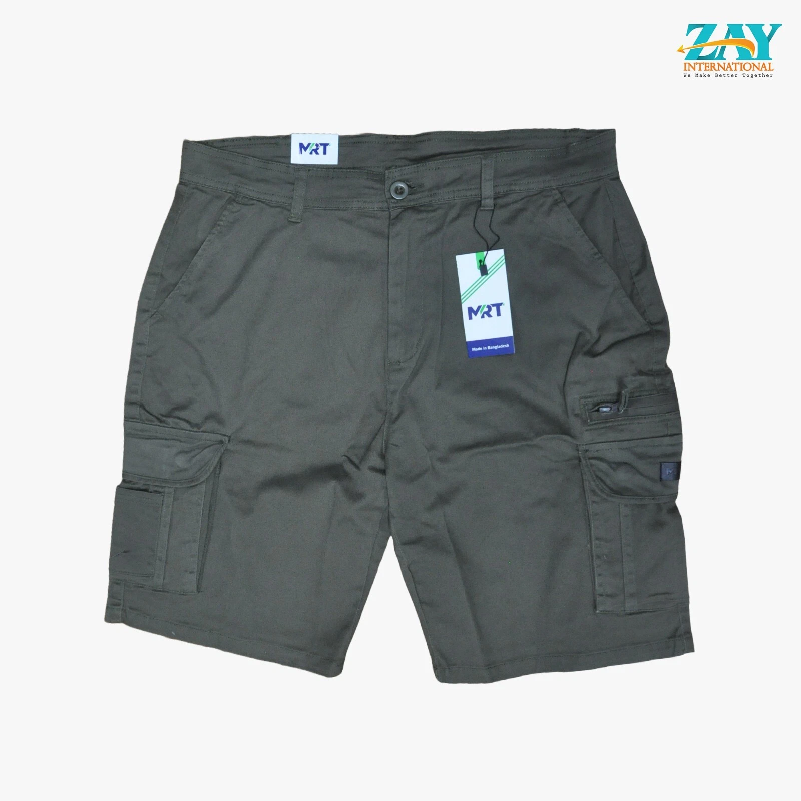 Multi Pocket ZAY Workwear Men's Cargo Shorts Cotton Spandex 280GSM Heavy Duty - Image 4