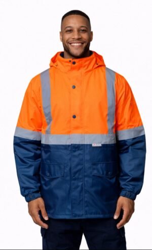 HI VIS JACKET-FLEECE LINING WITH TAPE