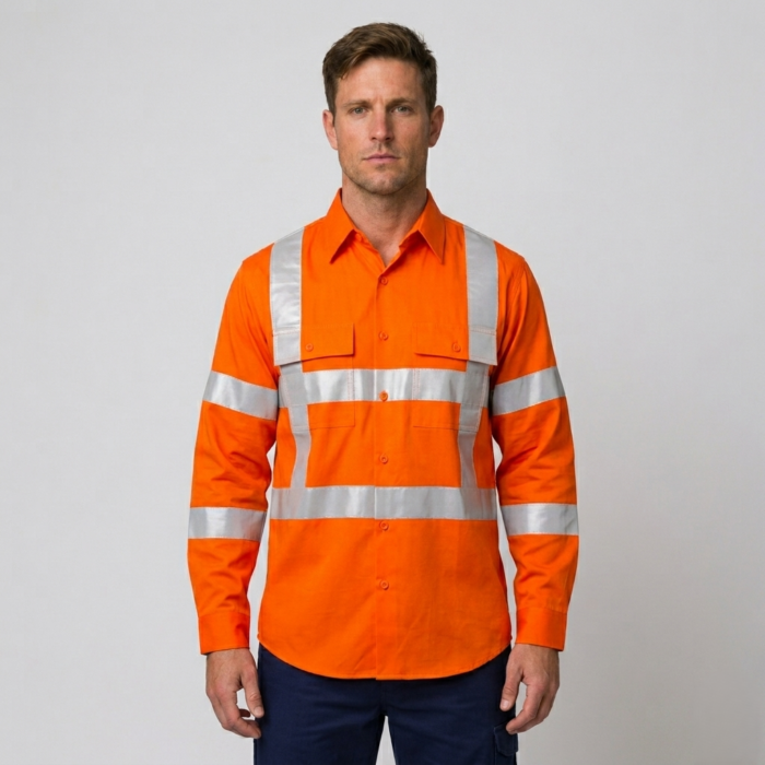HI VIS NSW REFLECTIVE RAIL RIPSTOP SHIRT