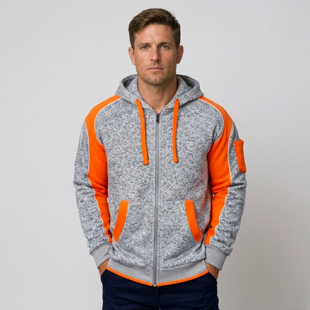 HI VIS FULL ZIP HOODIE