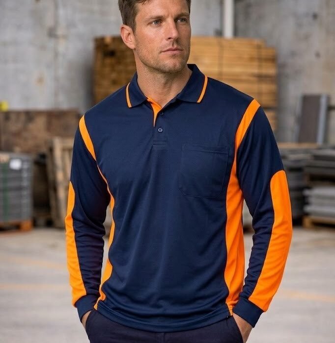 LONG SLEEVE WORK POLO