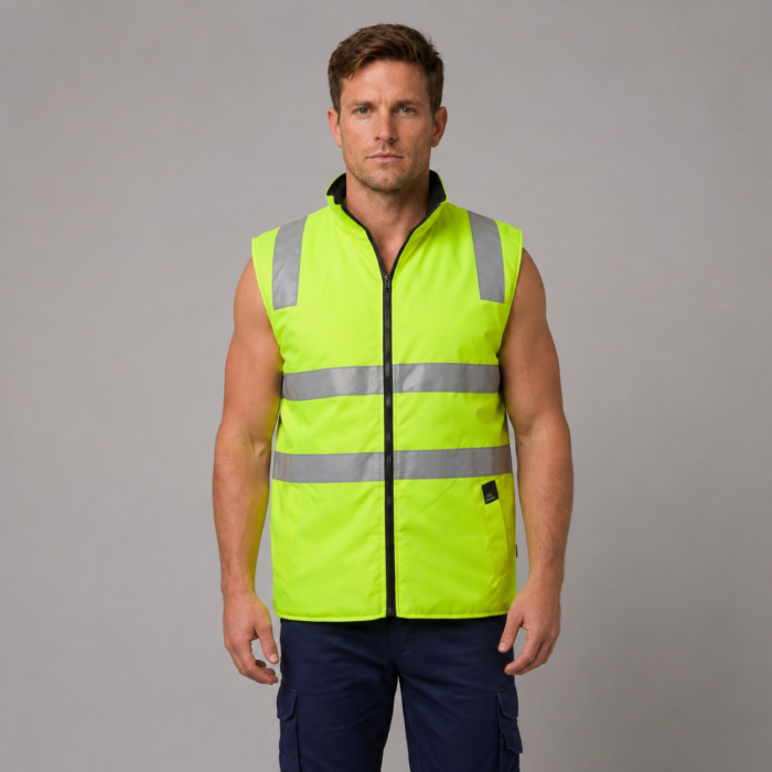 HI VIS REVERSIBLE FLEECE REFLECTIVE VEST