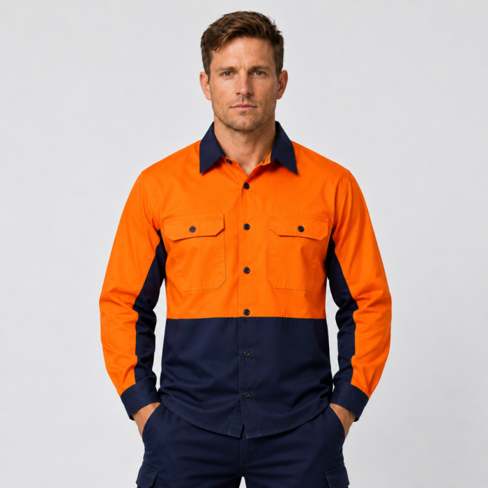 HI VIS LONG SLEEVES VENTED RIPSTOP SHIRT