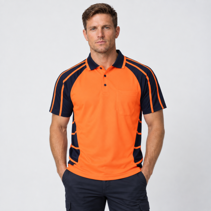 Hi-Vis Safety Shirt Lapel Stripe