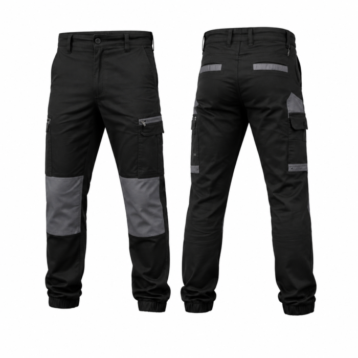 Workwear Men's Cargo Cotton Drill Work Pants UPF 50+ Pockets Tradies Trousers