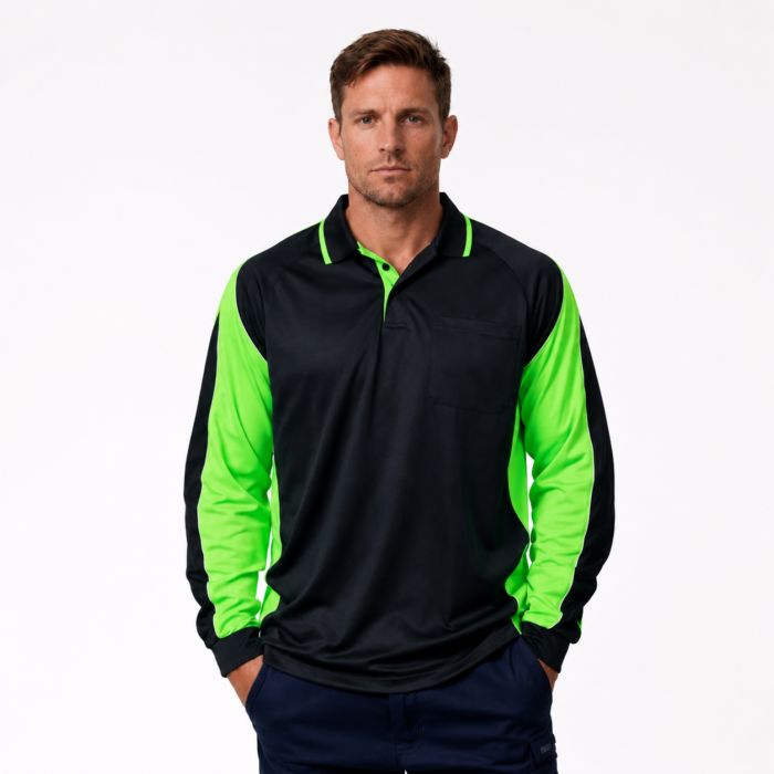 HI VIS L/S WORK POLO