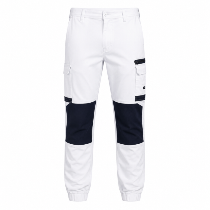 Men's Cargo Cotton Drill Work Pants UPF 50+ Pockets Tradies Workwear Trousers