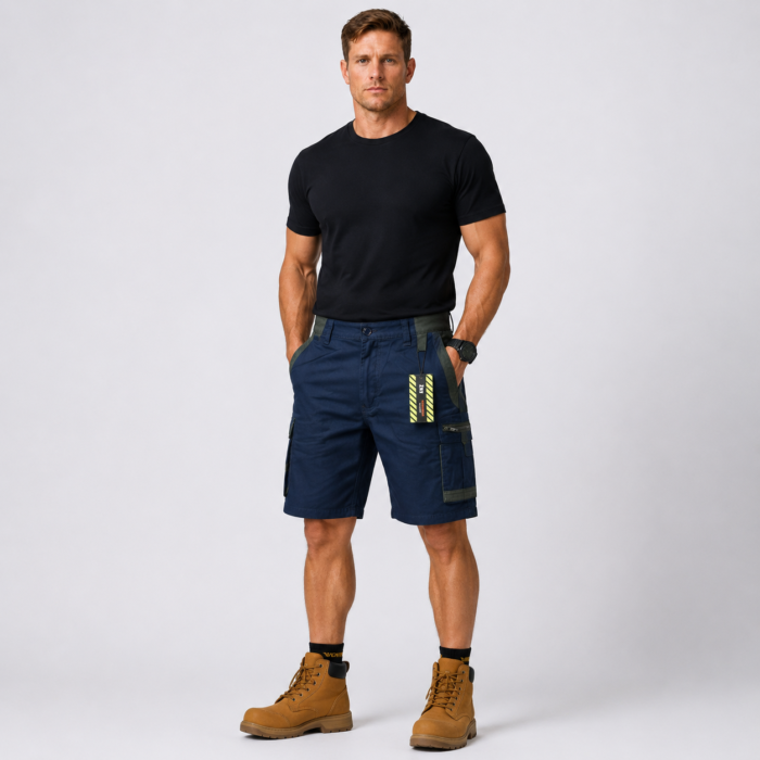 ZAY Workwear Men's Cargo Shorts Cotton Spandex 280GSM Heavy Duty Multi Pocket