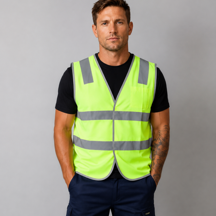 Lightweight Hi-Vis Safety Vest with X-Back Reflective Tape