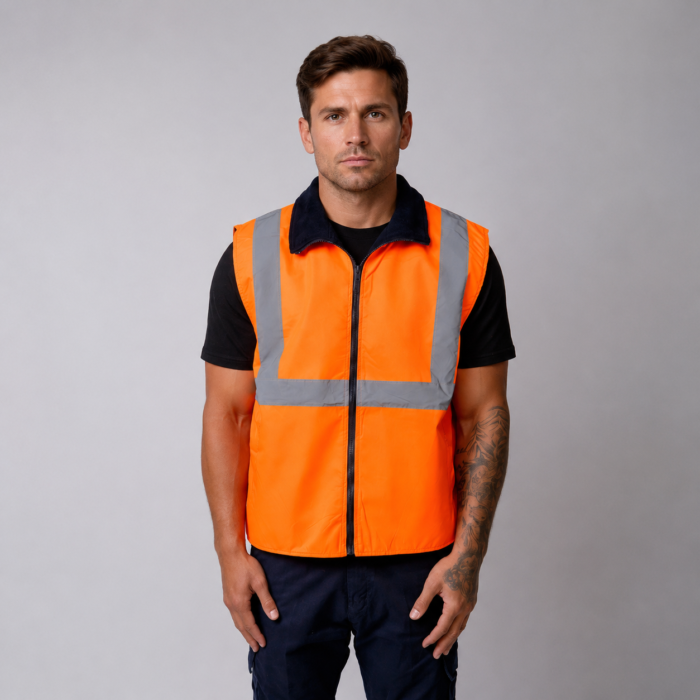 Hi-Vis Reversible Safety Vest with Reflective Tape