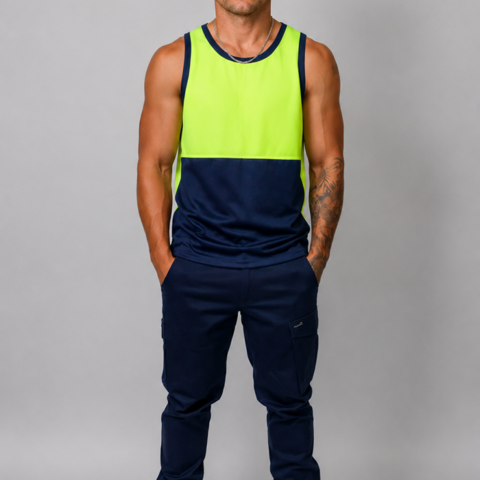 Breathable Heavy Duty Work Singlet | Cool Safety Wear