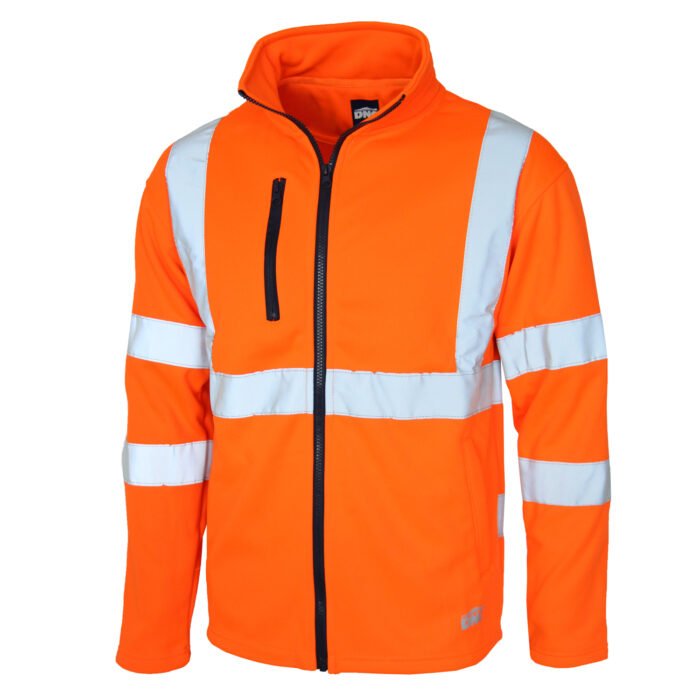 HiVis Softshell Jacket with CSR Reflective X-Back Tape - Waterproof Workwear