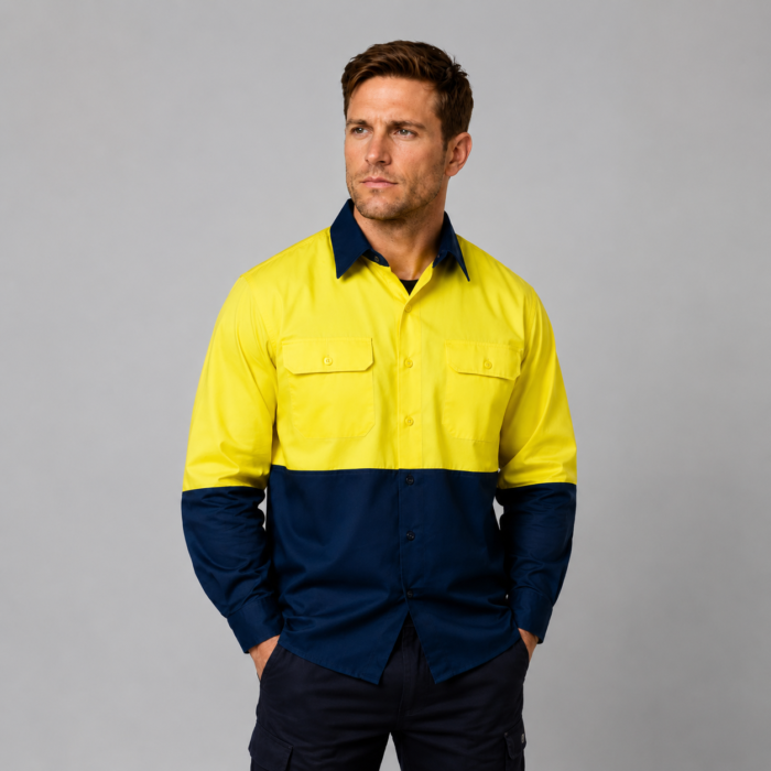 Durable Cotton Drill Long Sleeve Work Shirt