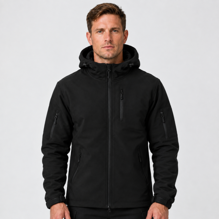 Men's Winter Polar Fleece Jacket Hooded Sport Warm Full Zip Windproof Jackets