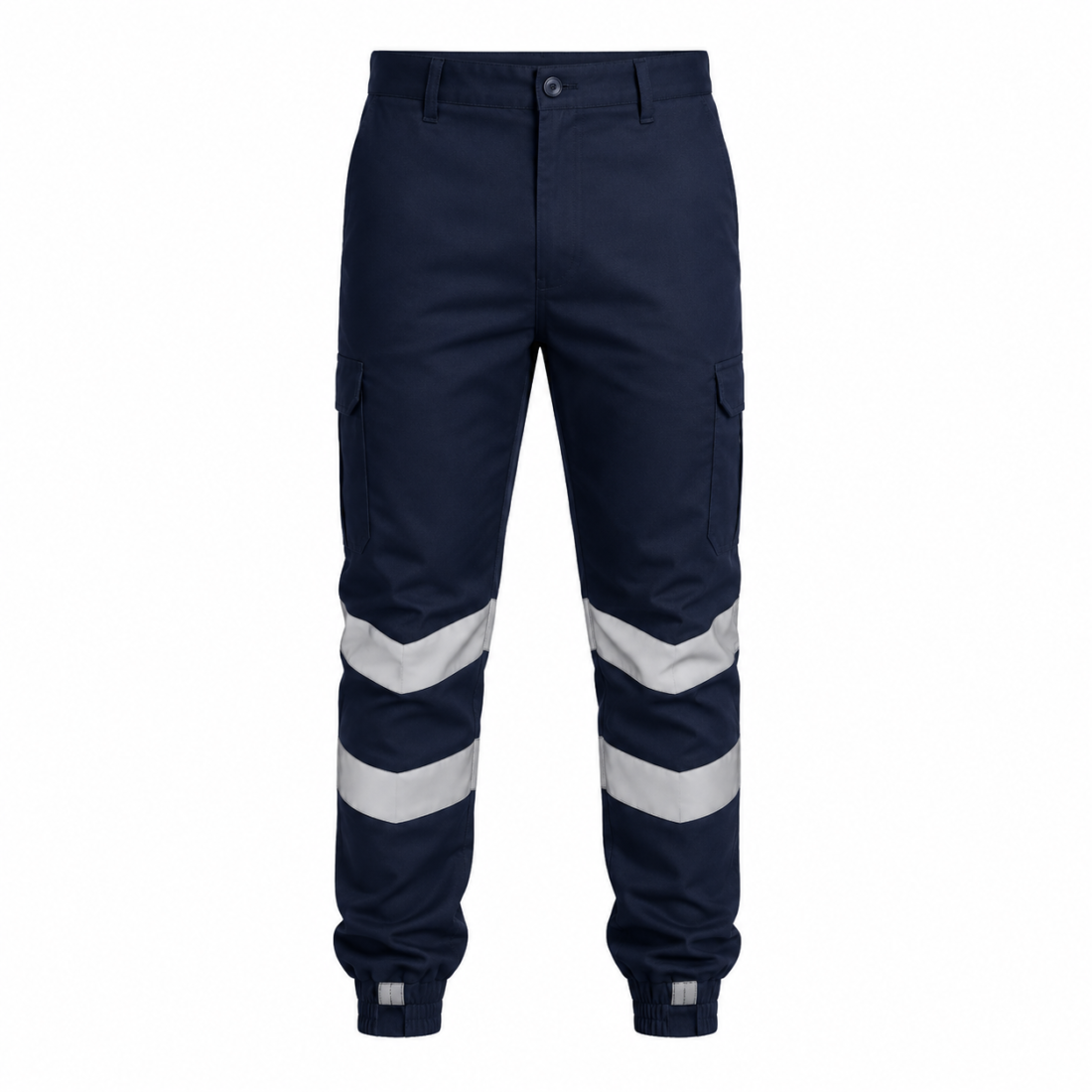 Flex Stretch Cuffed Work Pants with Reflective Tape