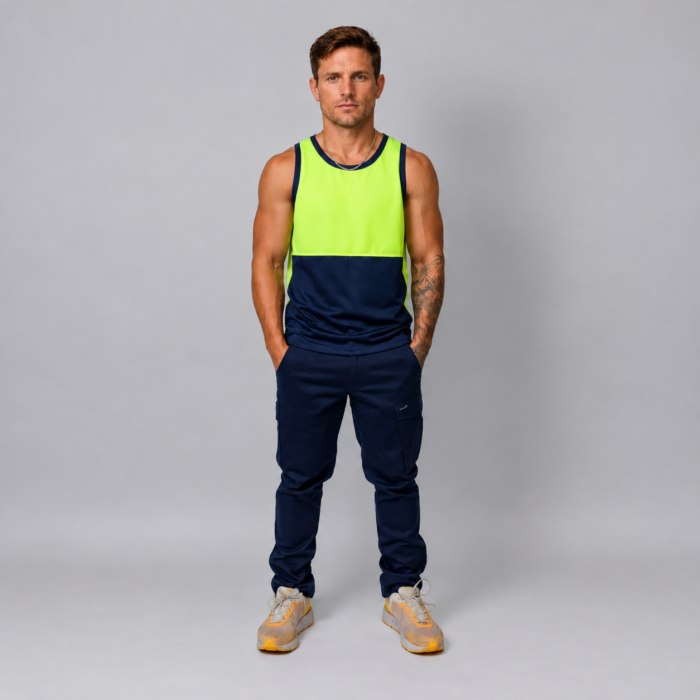 Breathable Heavy Duty Work Singlet | Cool Safety Wear