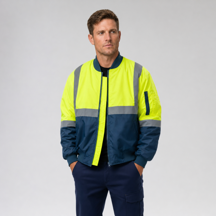 Hi-Vis Waterproof Safety Work Jacket with Reflective Tape