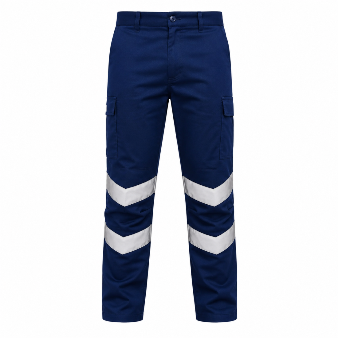 Heavy Duty Cotton Drill Work Pants with Reflective Tape