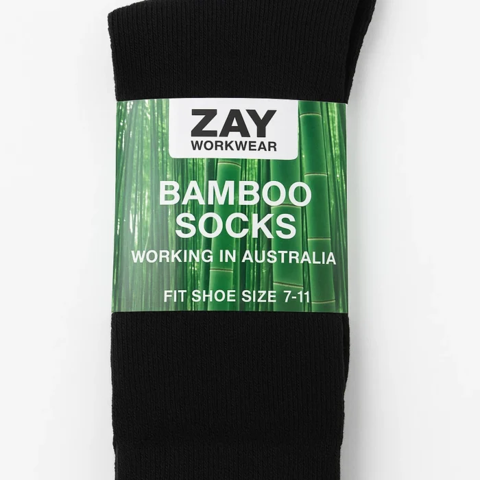 BAMBOO SOCKS Men's Heavy Duty Premium Thick Work BLACK