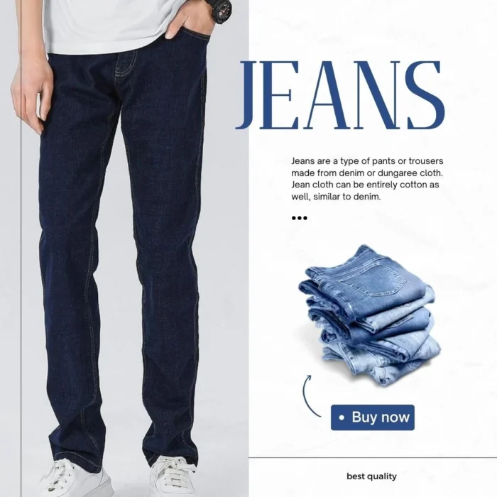 Men's Original Fit Straight Leg Jeans 5 Pocket Flex Denim Stretch Cowboy Jeans