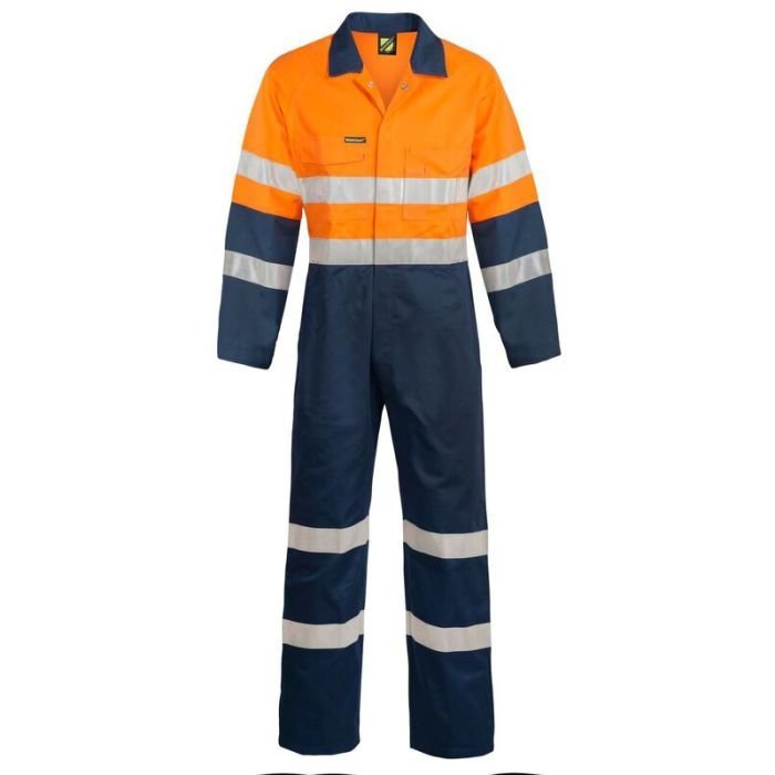 Hi Vis Cotton Coveralls with Industrial Laundry Reflective Tape