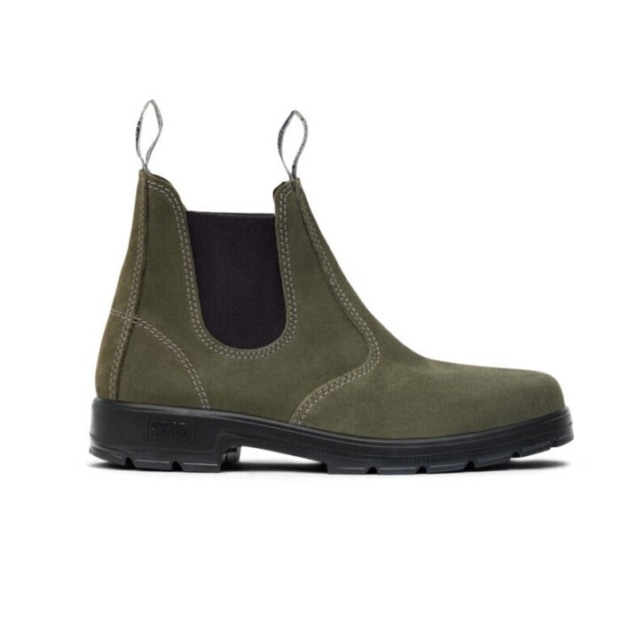 Olive Suede K9 Elastic Sided Boot - Style K9-1
