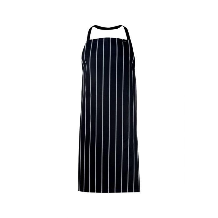 Full Bib Cafe Stripe Apron - Herringbone Tape Ties